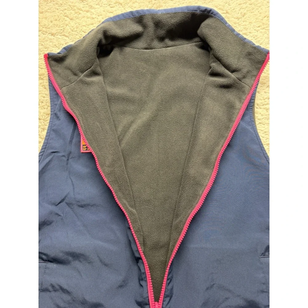 Adidas Originals Reversible Full-Zip Vest Mens M Multicolor Button Snap Pockets